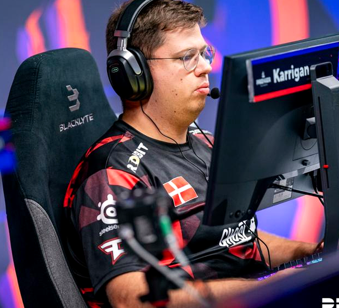 Финн karrigan Андерсен во время матча CS2