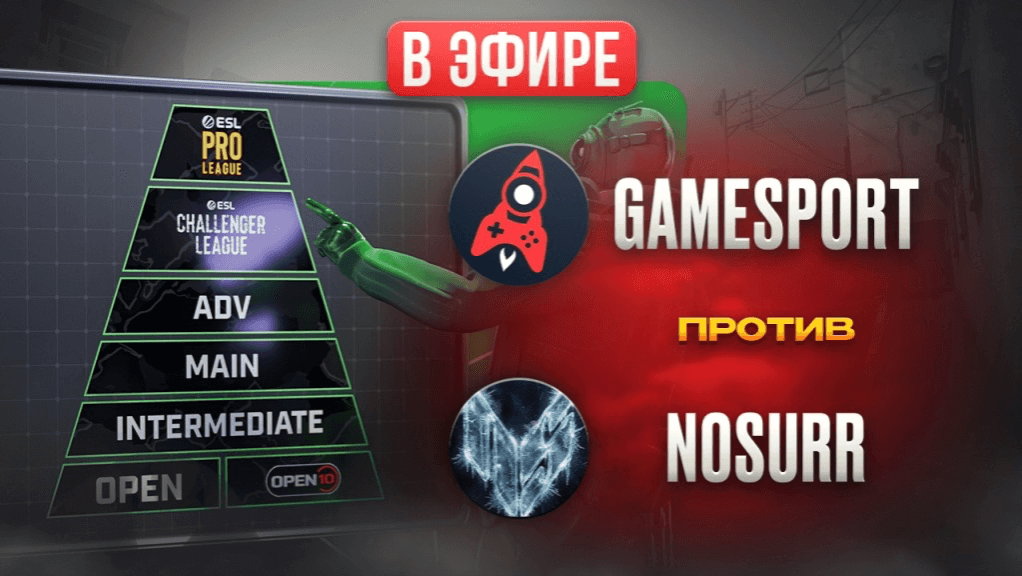 GameSport против NoSurrenderGG. Кто заберет победу в ESEA Main?